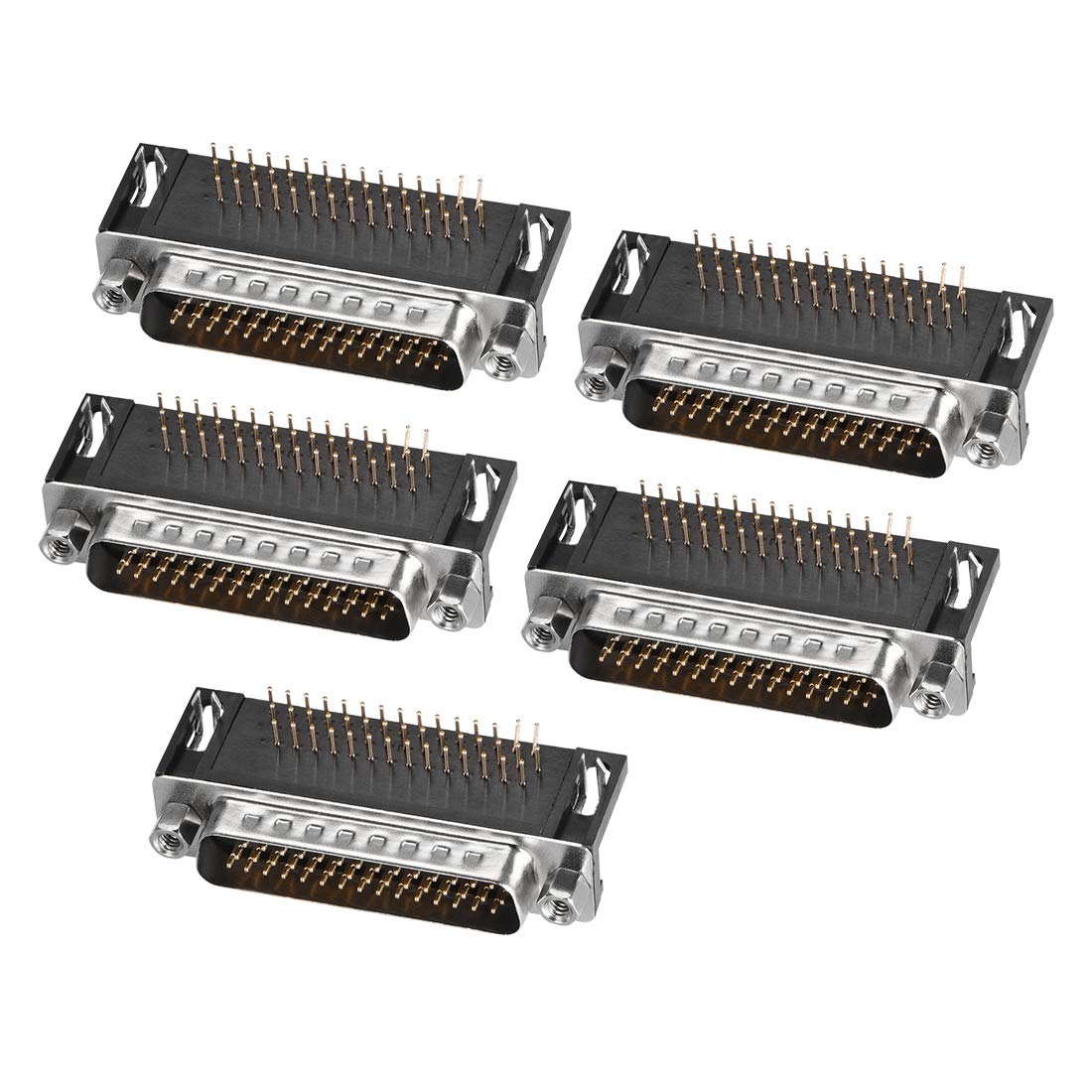 uxcell D-sub Connector Male Plug 44-pin 3-Row Right Angle Port